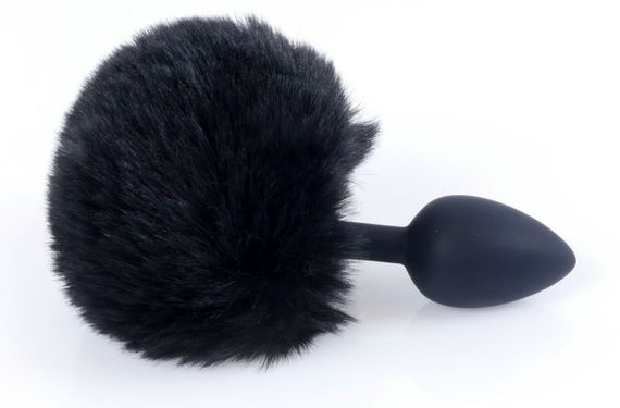 Анальна пробка (розмір S) з хвостом Boss Series - Silicon PLUG Bunny Tail Black, BS6400100 Sex Aura | Зображення 4