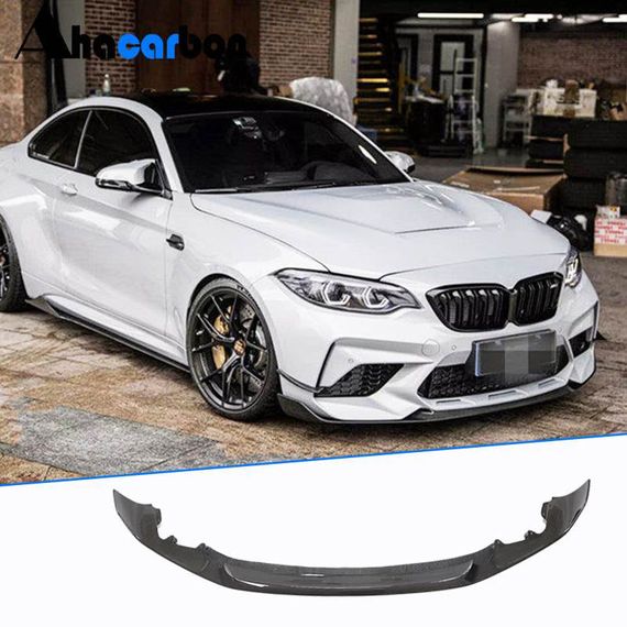 Накладка на передній бампер Lip V2 (для F87 M2 Competition, Карбон) для BMW 2 серія F22/23 2014-2021 рр