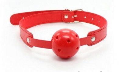 Кляп DS Fetish breathable ball gag red plastic Sex Aura