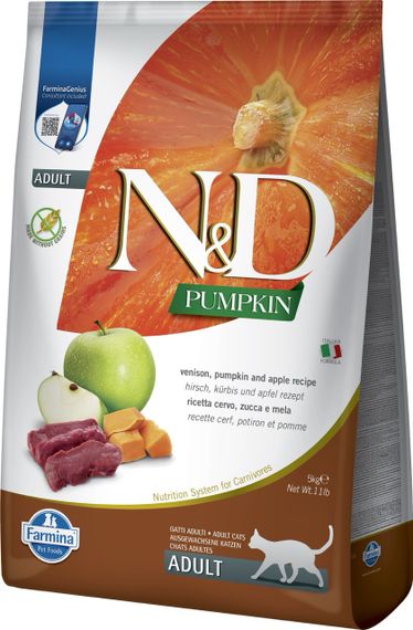 Сухий корм для котів з оленіною Farmina N&D Cat Pumpkin Venison & Apple Adult, 5 кг