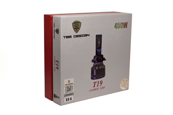 Комплект світлодіодних ламп TBS Design T19 H4 (P43t) Canbus 45W 9-32V 6000K | Зображення 2