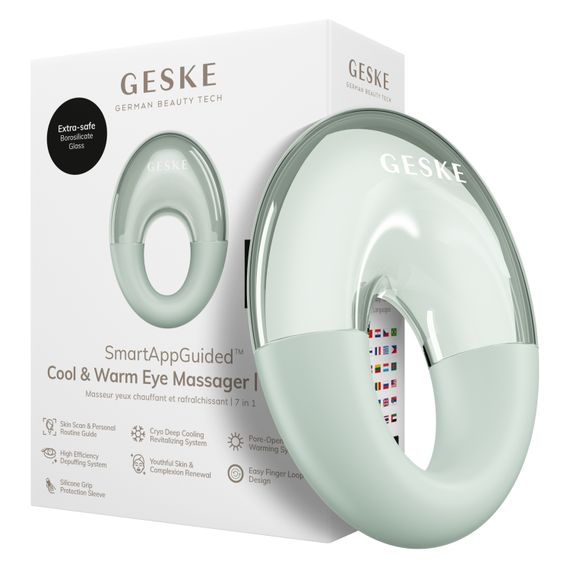Масажер для очей GESKE Cool&Warm Eye Massager 7в1 starlight, Зелений