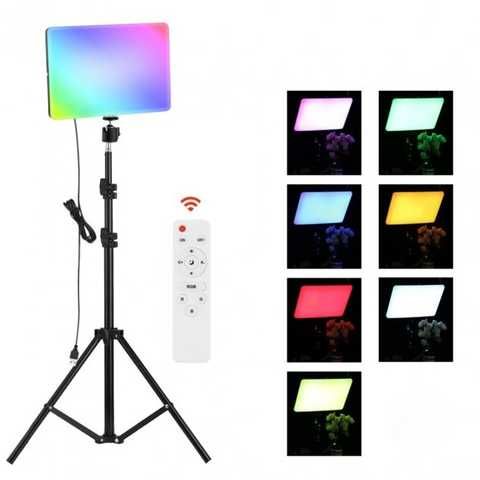 Світлодіодна прямокутна LED-лампа різнобарвна RGB PM26 з пультом | Зображення 3