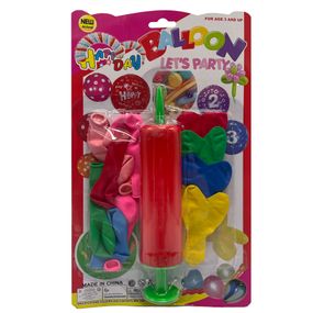 Набір Повітряних кульок "Серце" MK5479 насос, 17 шт, на аркуші Червоний