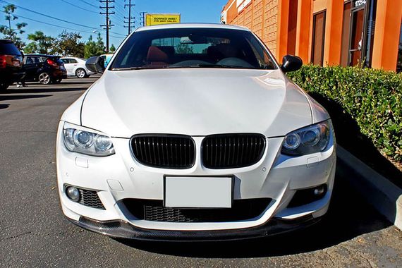 Накладка на передній бампер Lip RK-Style (для E92/E93 2010-2012 M-Sport, Карбон) для BMW 3 серія E-90/91/92/93 рр | Зображення 1