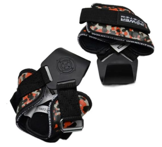 Гаки для тяги на зап'ястя Power System PS-3370 Hooks Camo Black/Red L (PS_3370_Black/Red L) | Зображення 1
