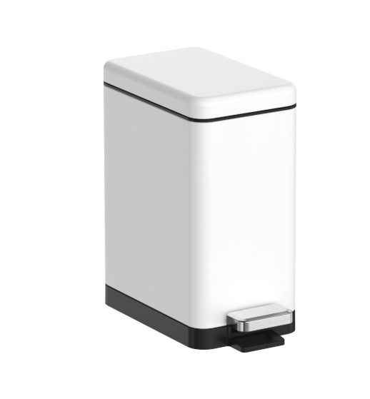 Відро для сміття Koer TC-010206-08 з плавним закриттям, прямокутне, 6 л, білий (KR5595) | Зображення 4