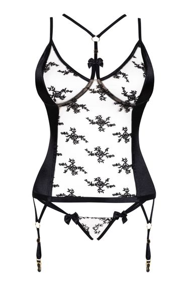Корсет Beauty Night GIANNA CORSET & thong Чорний L/XL | Зображення 2