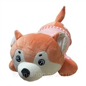 Детская мягкая игрушка "Собачка" L1124(Peach) игрушка с пледом, размер 60 см