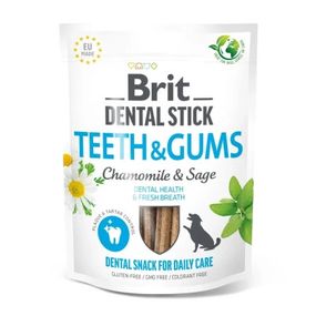 Лакомство для собак Brit Dental Stick Teeth&Gums ромашка и шалфей 251 г (8595602564354)