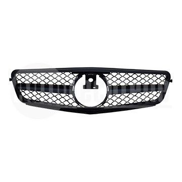 Решетка радиатора Mercedes Benz W204 07-14  (глянц. чёрная) AMG C63, AutoTechteile, 130 8899, 130 8897