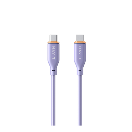 Кабель USB PD Type-C/Type-C Havit HV-CB603 3,0A 60W гіпереластик 1,2м фіолетовий | Зображення 1