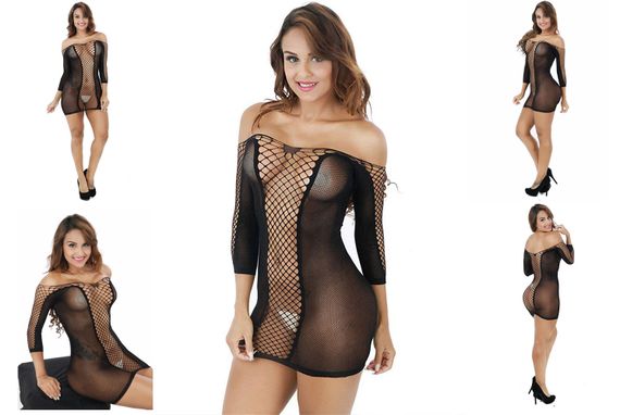 Пеньюар-Сітка Babydoll 42 Чорний W220 | Зображення 9