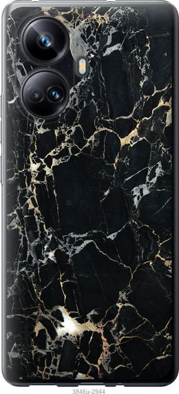Чехол на Realme 10 Pro Plus Черный мрамор "3846u-2944-17620"