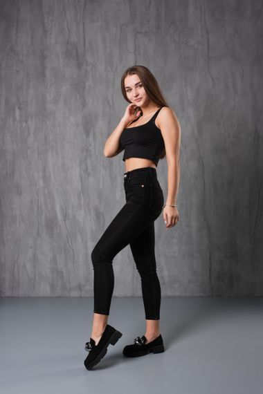Броги женские Fashion Saint 3762 38 размер 24 см Черный | Зображення 9