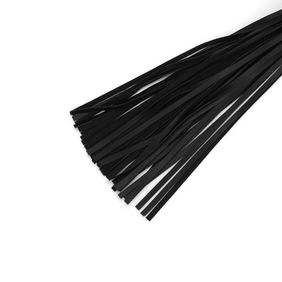 Флоггер Liebe Seele Black Organosilicon Flogger, 44 см, экокожа Sex Aura | Зображення 1