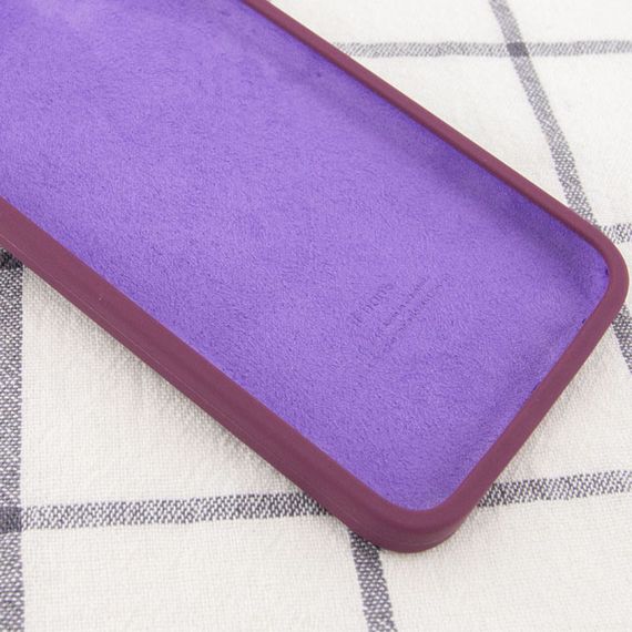 Чехол Silicone Case Square Full Camera Protective (AA) для Apple iPhone 7 / 8 / SE (2020) (4.7") Бордовый / Maroon | Зображення 2
