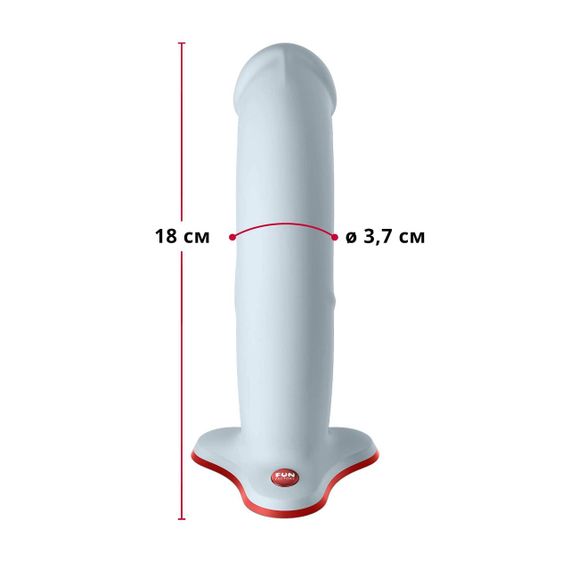 Фаллоимитатор Fun Factory THE BOSS STUB, нежно-голубой, реалистичная текстура, диаметр 4,1 см sexstyle | Зображення 2