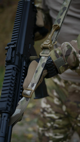 Двоточковий збройовий ремінь зі швидким регулюванням Multicam USA (кріплення стропою в обхват) | Зображення 9