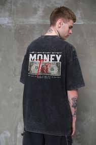 Виварена Оверсайз Футболка Without Washed З Принтом Talk Black