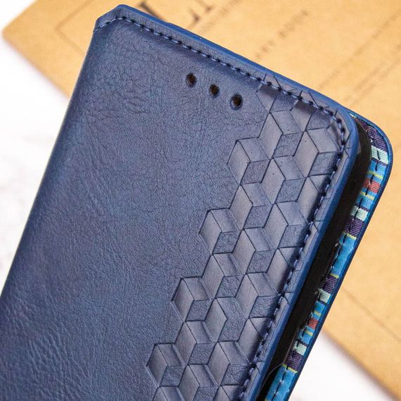 Шкіряний чохол-книжка GETMAN Cubic (PU) для Samsung Galaxy A25 5G Синій | Зображення 7