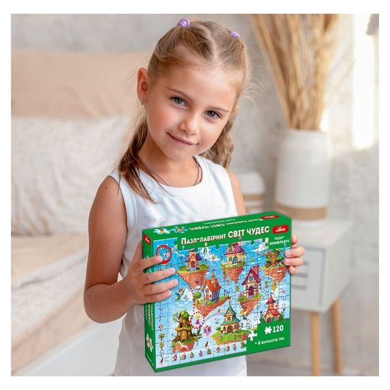 Дитячий пазл-віммельбух "Лабіринт: Світ чудес" ME5032-34, 120 елементів 6 варіантів гри | Зображення 4