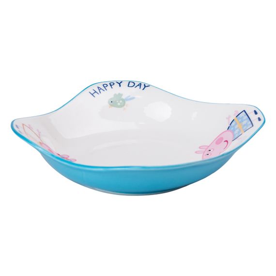 Порцелянова глибока глибока квадратна тарілка для дітей 350 мл HP-15-16 | Зображення 4