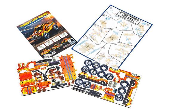 Конструктор 3D Puz-00972"Turbo off-road", дерев'яний PuzzleOk | Зображення 4