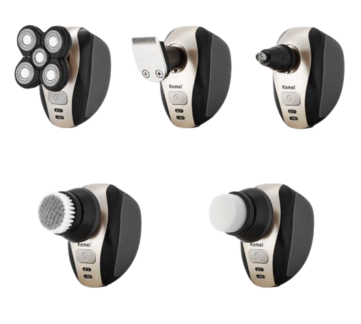 Акумуляторна електробритва 5 в 1 портативна подвійні японські леза швидка зарядка Kemei KM-1000 | Зображення 2