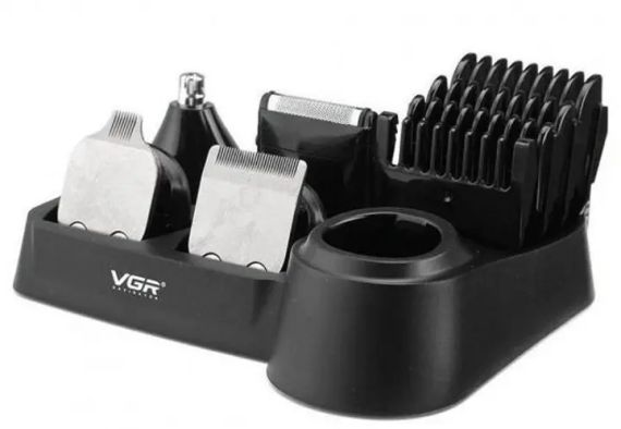 Машинка для стрижки волосся VGR V-105 тример для вусів та бороди з насадками 5в1 | Зображення 5