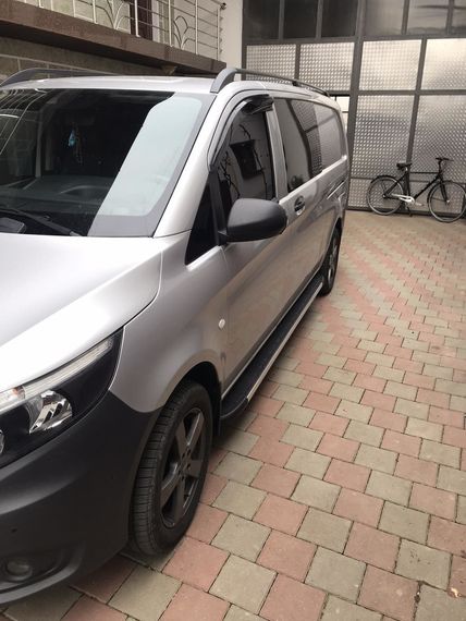 Боковые пороги Duru (2 шт., алюминий) Длинная (ExtraLong) для Mercedes Vito / V W447 2014-2024 гг | Зображення 4