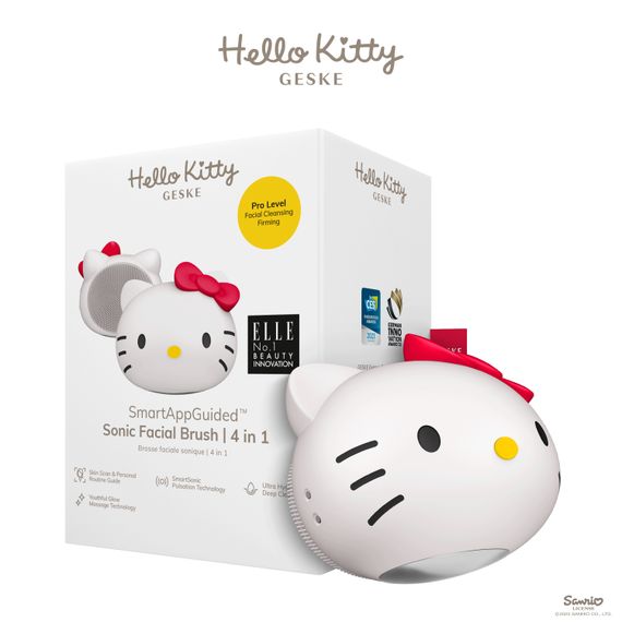 Ультразвукова щітка для обличчя GESKE Sonic Facial Brush 4в1 by Hello Kitty