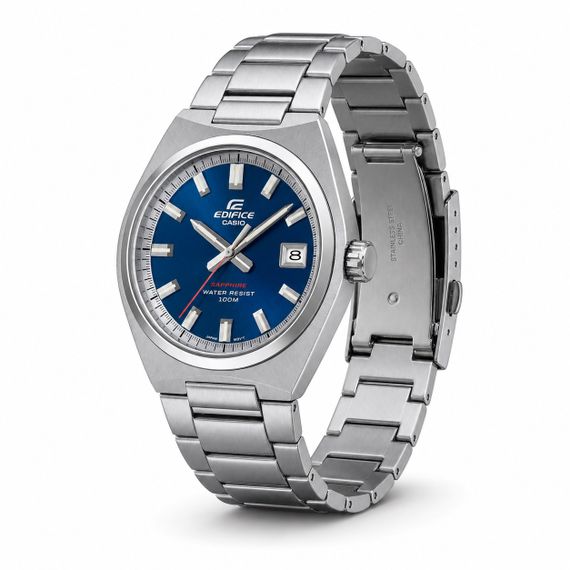 Чоловічий годинник Casio Edifice EFB-109D-2A зі сталевим браслетом та синім циферблатом