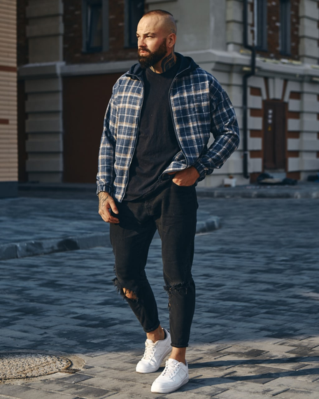 Куртка-рубашка синий S L | Зображення 1