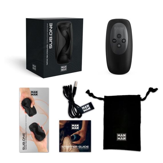 Мастурбатор з вірацією Manwan SUB.ONE Infinite Black | Зображення 5