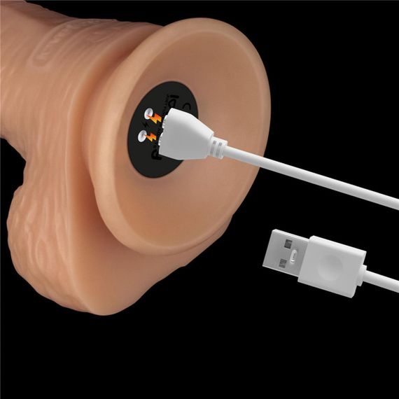 Реалістичний вібратор - Vibrating Power Basics Cock 8.5" Sex Aura | Зображення 7