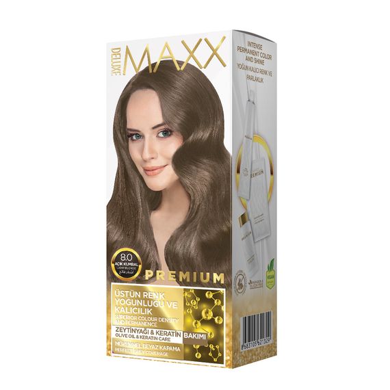 Краска MAXX Deluxe для волос  8.0 Светло-русый 50 мл+50 мл+10 мл