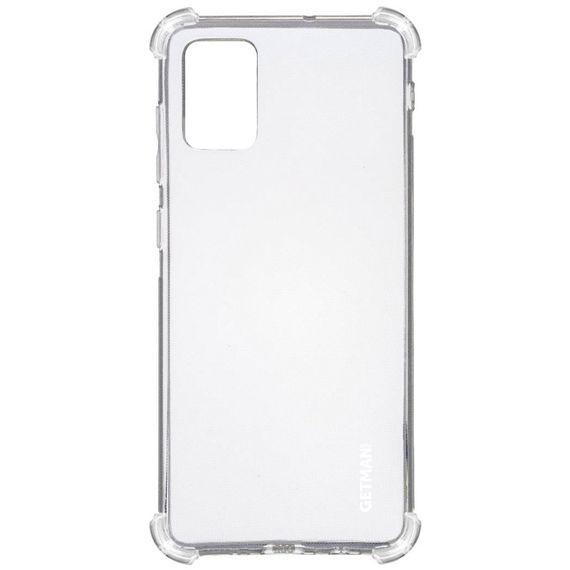 TPU чехол GETMAN Ease logo усиленные углы для Samsung Galaxy A51 Бесцветный (прозрачный)
