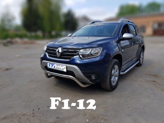 Кенгурятник WT007 (нерж.) для Renault Duster 2018-2024 гг | Зображення 1