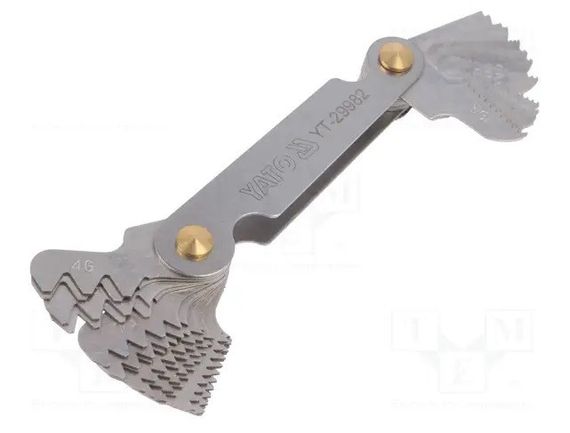 Набір різьбомір WHITWORTH 55° 28 шаблон 4-62 YATO YT-29982 | Зображення 1