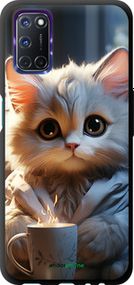 Чохол на Oppo A72 Білий кіт "5646b-2011-2448"