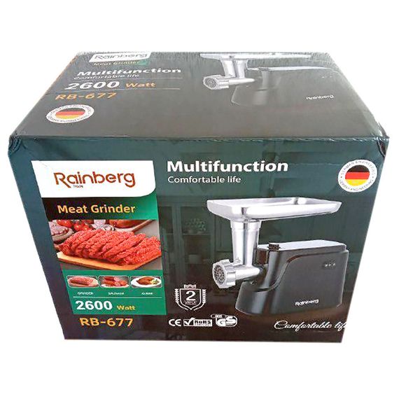 Электрическая мясорубка Rainberg RB-677 2600W | Зображення 3