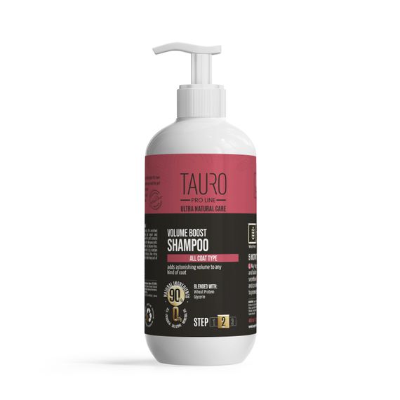 Шампунь для надання об'єму шерсті собак та котів TAURO PRO LINE Ultra Natural Care Volume Boost Shampoo 400 мл