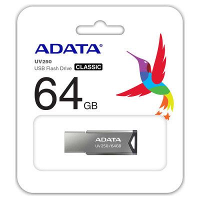 USB флеш накопитель ADATA 64GB AUV 250 Black USB 2.0 (AUV250-64G-RBK) | Зображення 3