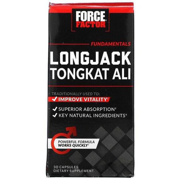 Репродуктивне здоров'я чоловіків Force Factor LongJack Tongkat Ali 500 mg 30 caps