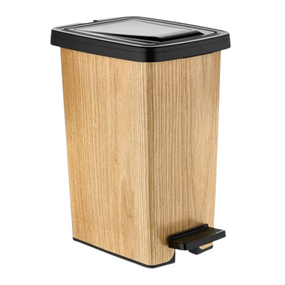 Відро для сміття 8л slim з малюнком Дерево wooden Decor ELIF