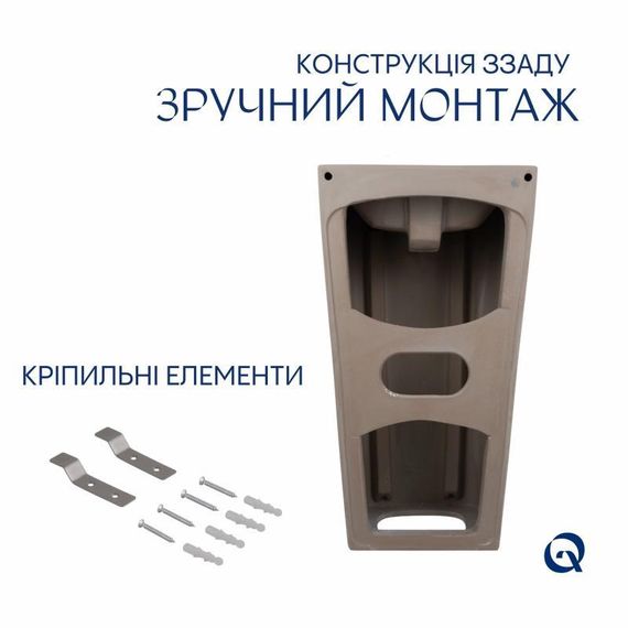 Раковина напольная моноблок Qtap Tern 440х380х830mm White QT1711G302WN | Зображення 5