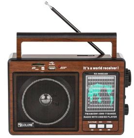 Цифровий портативний FM радіоприймач GOLON RX-9966 UAR всехвильове переносне акумуляторне радіо колонка