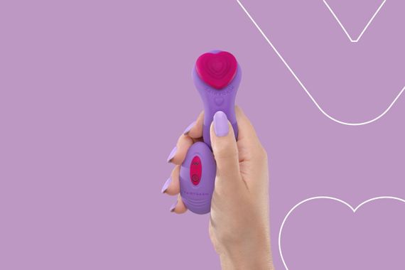 Вібратор у трусики FairyGasm HeartGem violet, на магніті, пульт ДК | Зображення 9