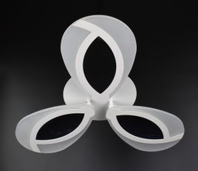 Люстра світлодіодна стельова LED світильник для квартири на стелю лед з пультом 26103 Білий 8х49х49 см.